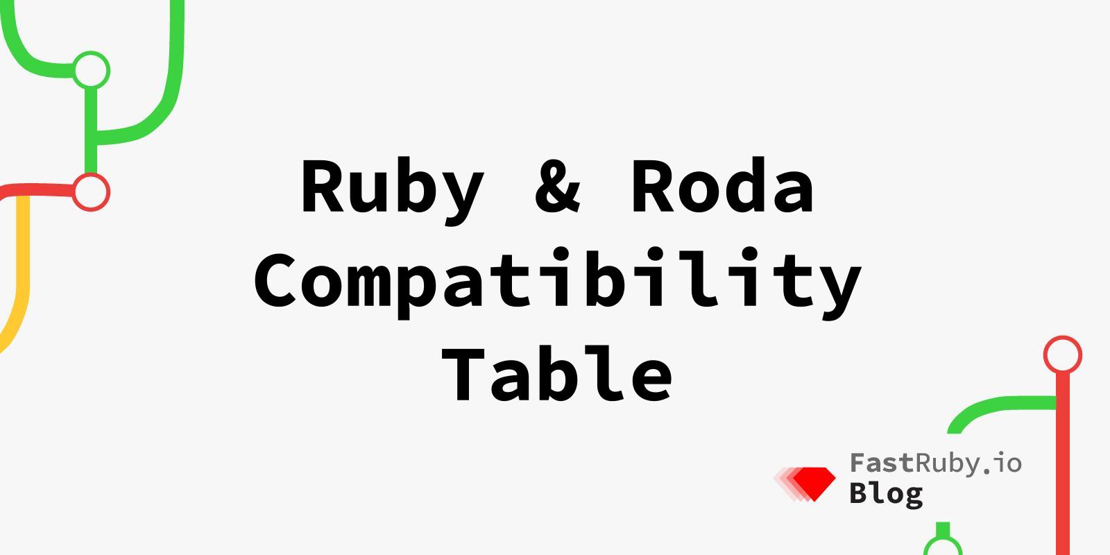 Ruby & Roda Compatibility Table